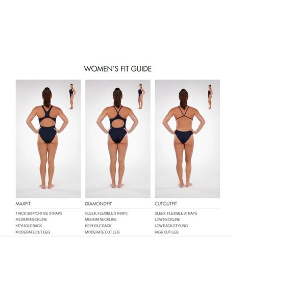 TYR GIRLS’ DIAMONDFIT SWIMSUIT, SIZE 22 , Titanium - Picture 2 of 11